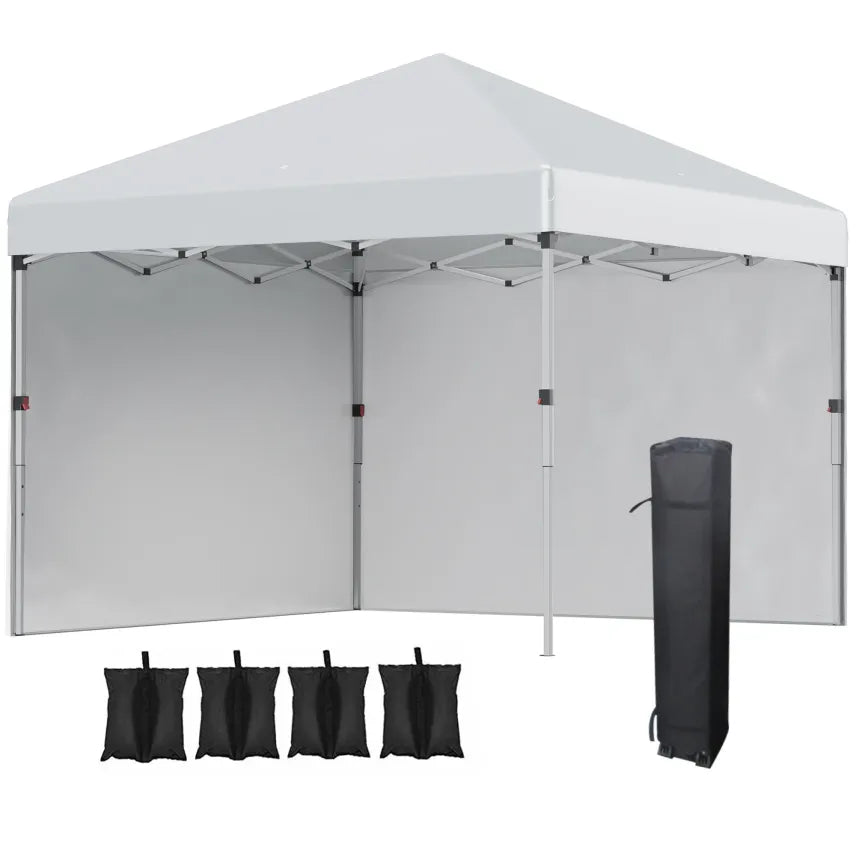 Outsunny Faltpavillon höhenverstellbar UV30+ mit Seitenwänden 1