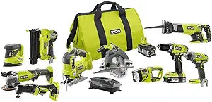 Ryobi 18V ONE+ Lithium-Ion 10-Tool Combo Kit – Produktbeschreibung: