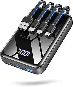 25.000 mAh Powerbank – Tragbarer Externer Akku mit Dual USB (Quick Charge 3.0), USB-C & DC-Ausgang, für Laptops, Computer & Smartphones