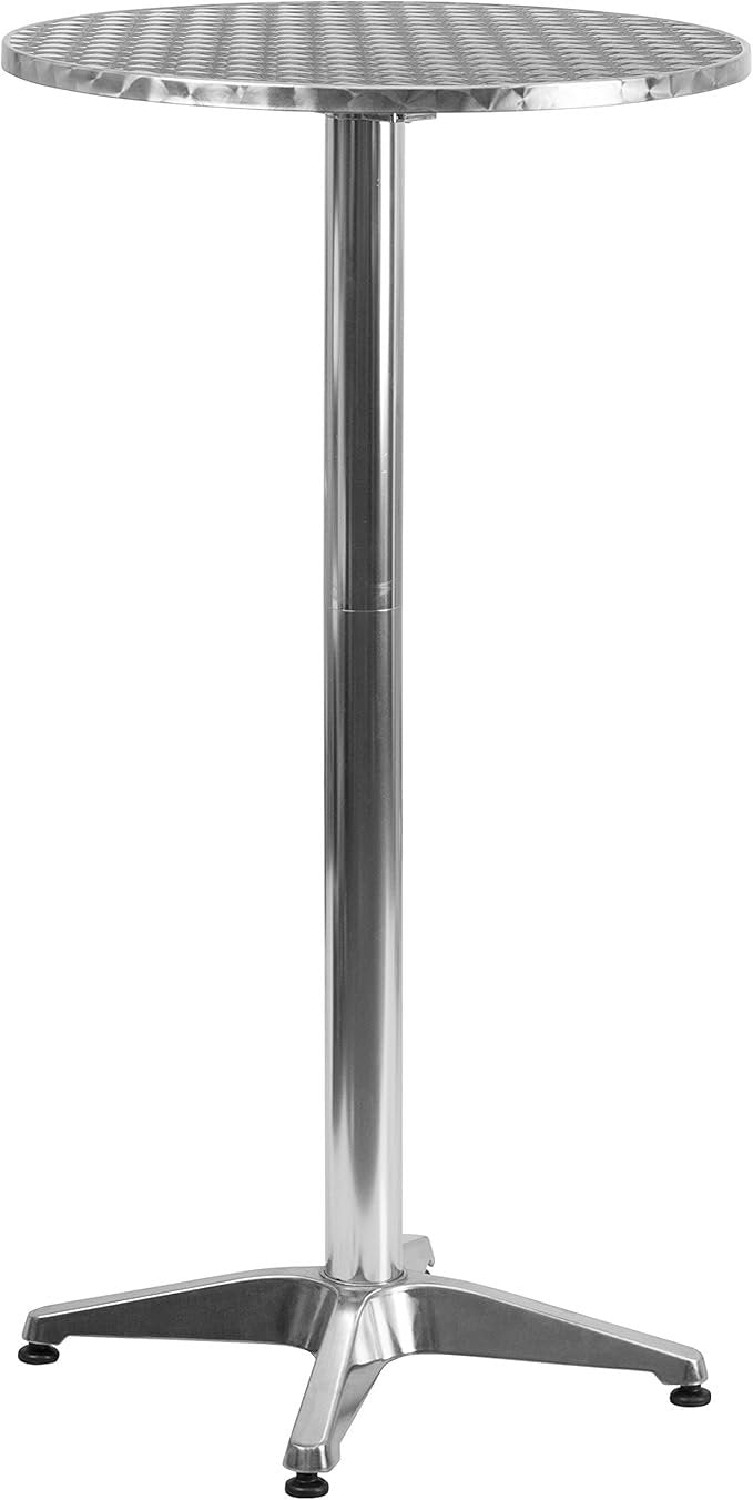 Flash Furniture 23.2″ Indoor/Outdoor Aluminum Round Bar Table with Folding Table – Produktbeschreibung: