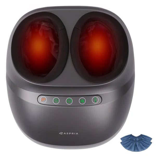 Aspria Cloudwalk Fußmassagegerät mit Wärmefunktion – Shiatsu Tiefenknetmassage & 360° Luftkompression