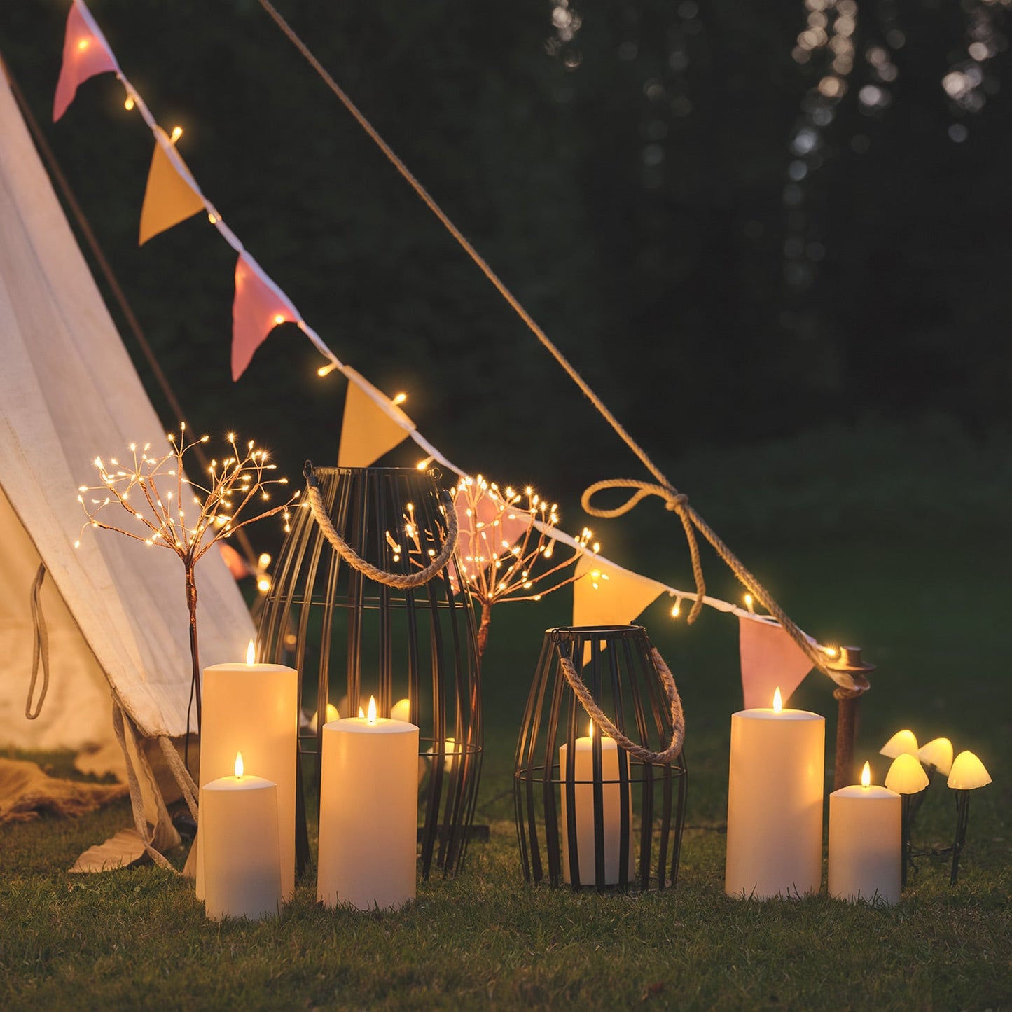 Solar Gartenstecker "Feuerwerk" mit warmweißen LEDs