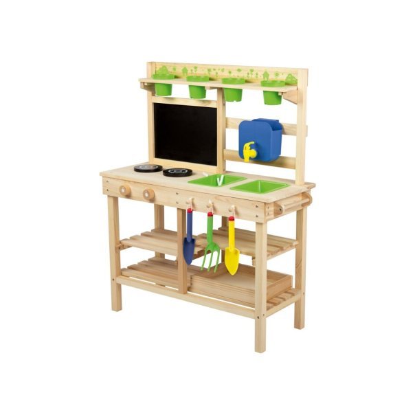 Playtive Outdoorküche, stabile Konstruktion aus Echtholz – B-Ware sehr gut