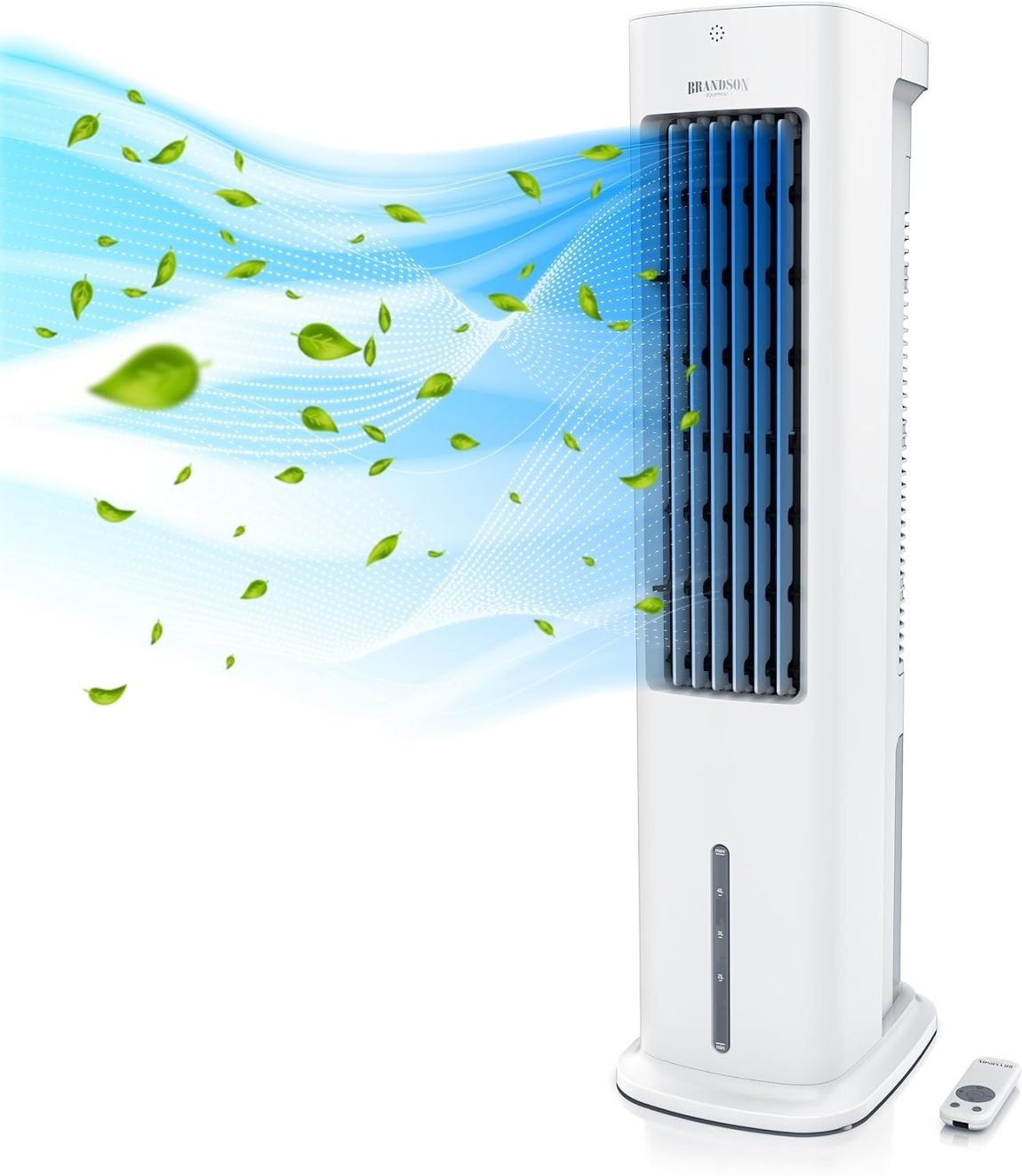 Brandson – Luftkühler mit Wasserkühlung 5 in 1 – Verdunstungskühler, Luftbefeuchter, Ventilator & Luftreiniger, mobile Klimaanlage ohne Abluftschlauch – Preisträger 2025 – leise – 5L Wassertank 1