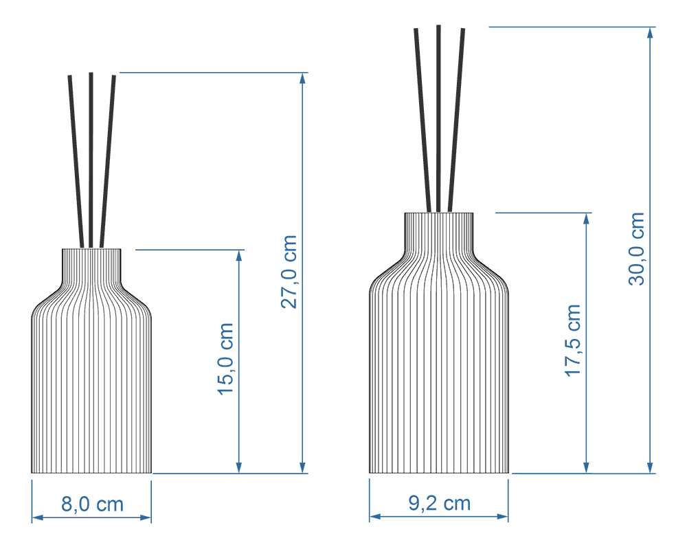 Duftvase Pure – Diffusorvase mit Diffusorstäbchen