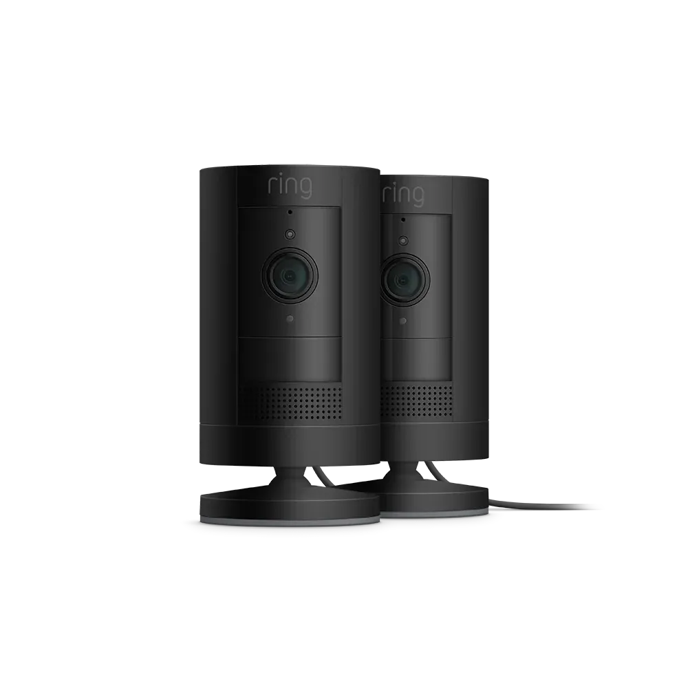 2er-Set Auenkamera Netzstecker | Stick Up Cam Plug-In(Schwarz)
