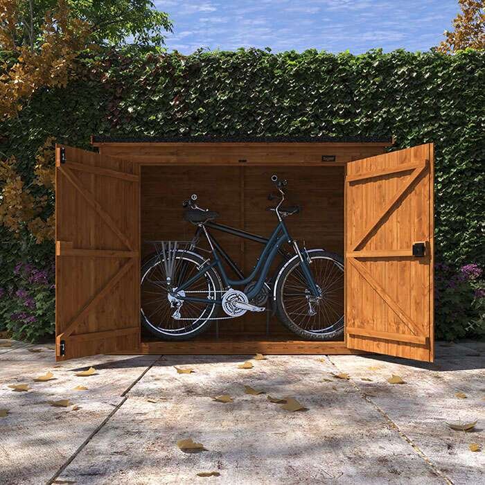 Tiger Pent Fahrradbox – Robuster Fahrradunterstand aus Holz mit Pultdach für sichere und wettergeschützte Aufbewahrung
