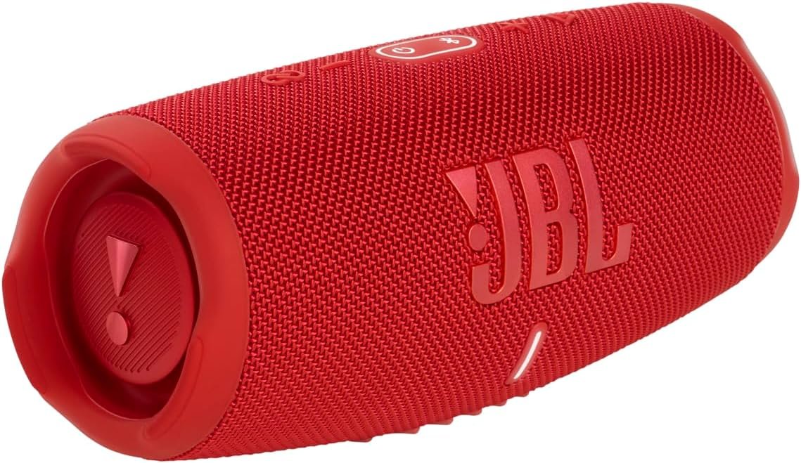 JBL Charge 5 Bluetooth-Lautsprecher in Schwarz – Wasserfeste, portable Boombox mit integrierter Powerbank – Eine Akku-Ladung für bis zu 20 Stunden