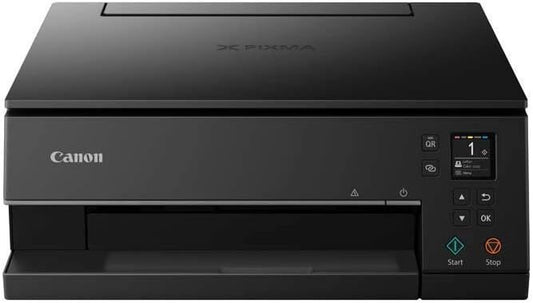 Canon PIXMA TS6350a Drucker Farbtintenstrahl Multifunktionsgerät DIN A4 (Fotodrucker, Scanner, Kopierer, OLED, 4.800×1.200 dpi, USB, WLAN, 5 separate Tinten, Duplexdruck, 2 Papierzuführungen), schwarz 1