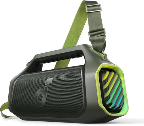 soundcore Boom 2 Plus Outdoor Lautsprecher, 140W, 2+2 Channel, BassUp 2.0, 20h, Schnellladung, IPX7 wasserdicht, RGB Lichter, USB-C, Power Bank, BT 5.3, tragbarer Bluetooth Lautsprecher, Camping