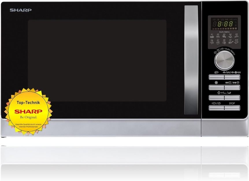 Sharp R843INW 4-in-1 Mikrowelle – Heißluft, Grill und Konvektion für vielseitige Küche