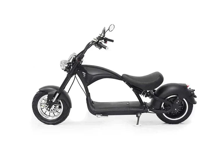Mangosteen M1P Elektro-Chopper in Mattschwarz – 2000W Bürstenloser Motor, 60 km/h Hchstgeschwindigkeit