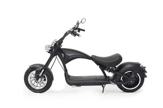 Mangosteen M1P Elektro-Chopper in Mattschwarz – 2000W Bürstenloser Motor, 60 km/h Hchstgeschwindigkeit