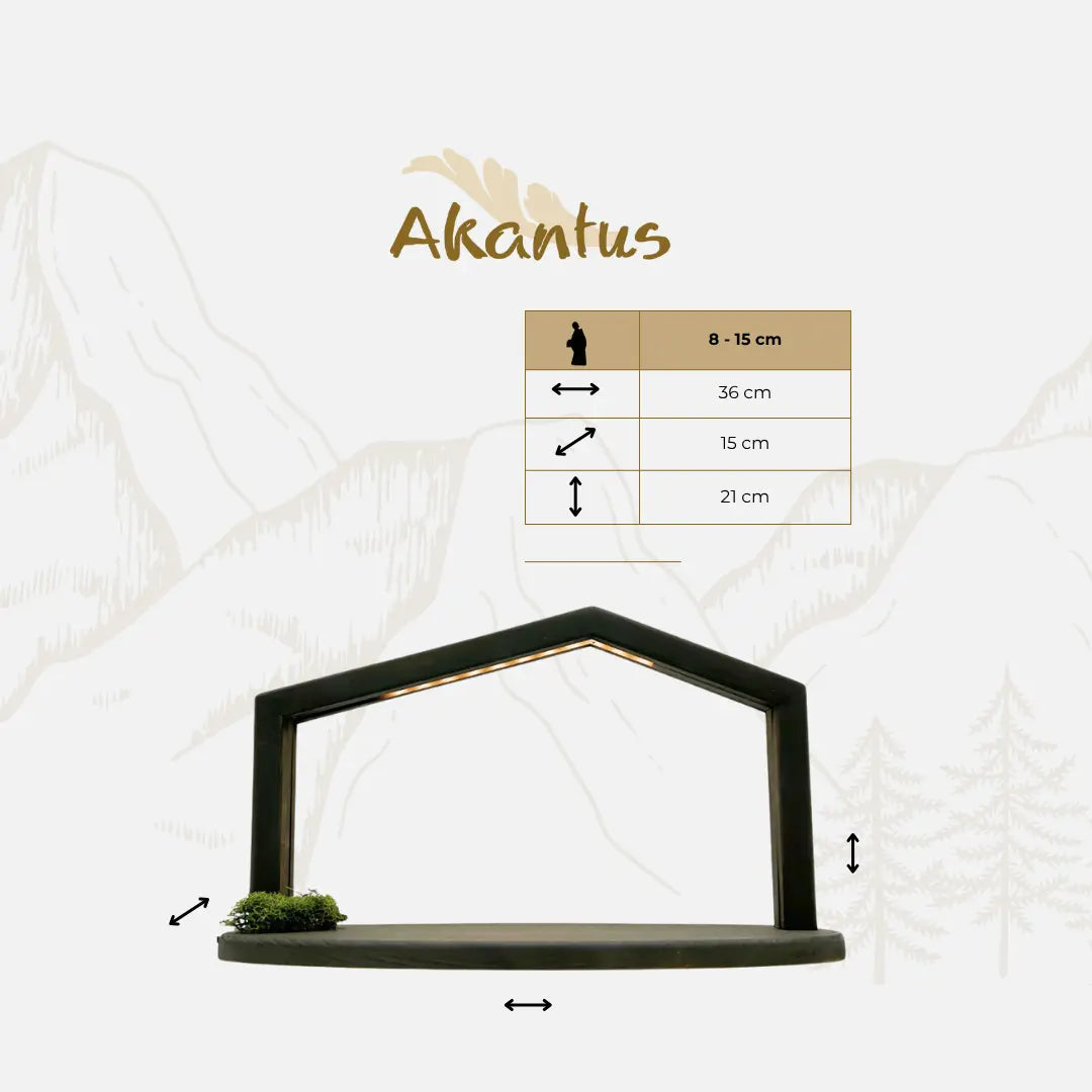 Adventskalender Nr. 2: von Akantus natur mit Stall "Akantus Design" grau