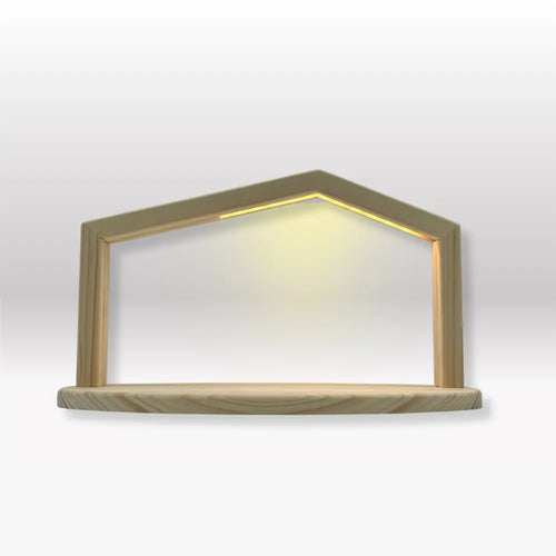 Krippenhaus: "Akantus Design - Original" Fichte natur I AD-O-1