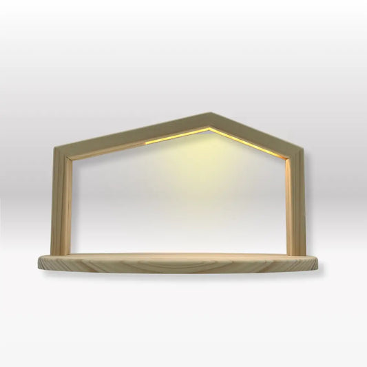 Krippenhaus: "Akantus Design - Original" Fichte natur I AD-O-1