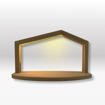 Krippenhaus: "Akantus Design - Original" Eiche I AD-O-2