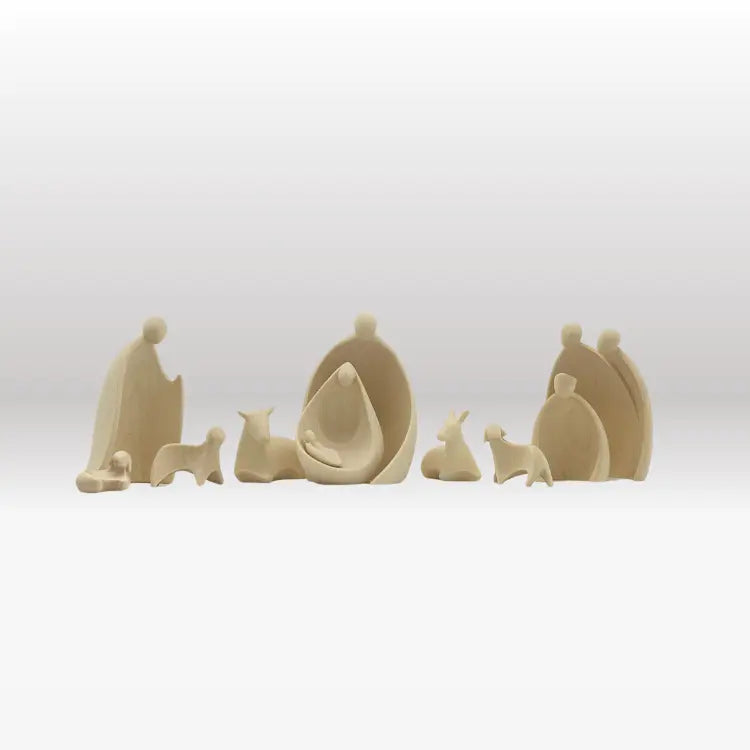 Krippenfiguren Set (10 Figuren) von Ambiente Design mit Stall "Leonardo"