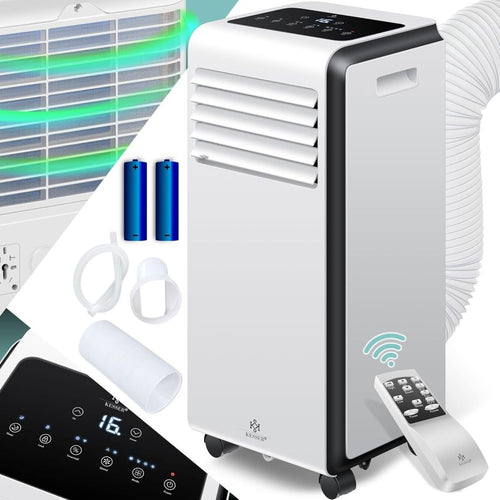 KESSER Klimaanlage Mobiles Klimagerät 4in1 kühlen | Luftentfeuchter lüften | Ventilator 9000 BTU/h 1005W | Mobil Klima mit Montagematerial, Fernbedienung & Timer | Nachtmodus & 360° Rollen 1