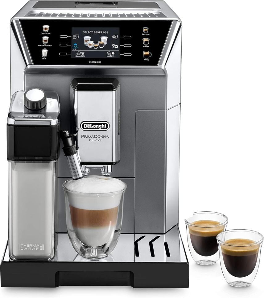 De’Longhi Eletta Evo ECAM 46.860.B Kaffeevollautomat mit LatteCrema Milchsystem, Cappuccino und Espresso auf Knopfdruck, LCD Display und Sensor-Touch-Tasten, schwarz