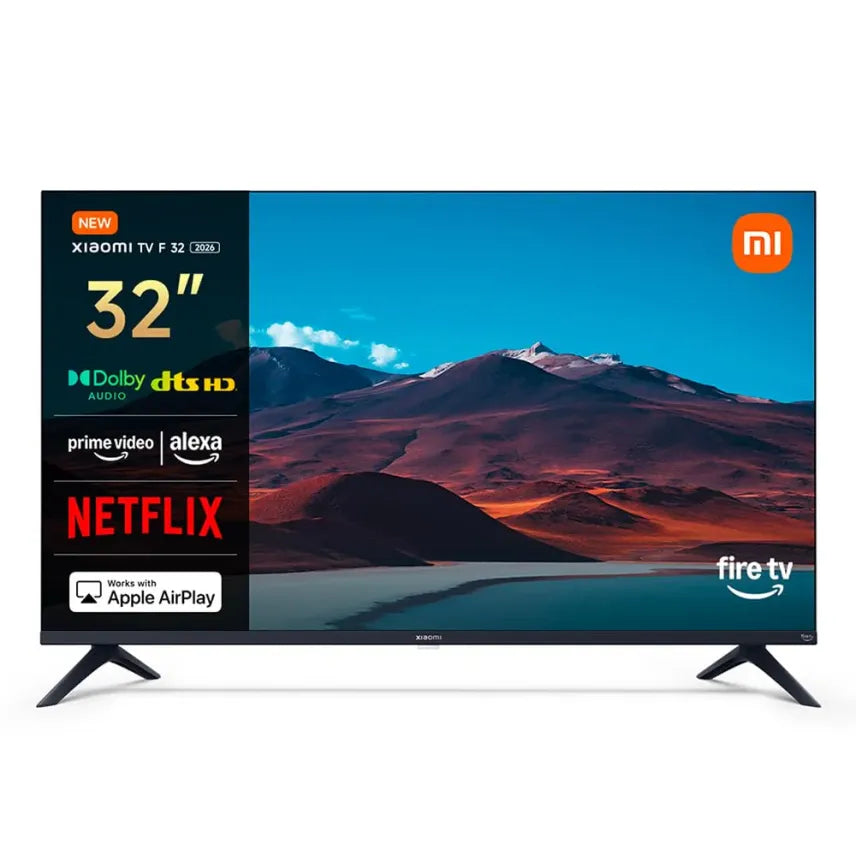 Xiaomi TV F 32, 32 Zoll (81 cm), HD, Smart TV, Fire OS7, Triple Tuner DVB-C/S/S2/T/T2, Dolby Audio™, DTS Virtual:X, DTS-HD, Sprachsteuerung mit Alexa, Kompatibel mit Apple AirPlay