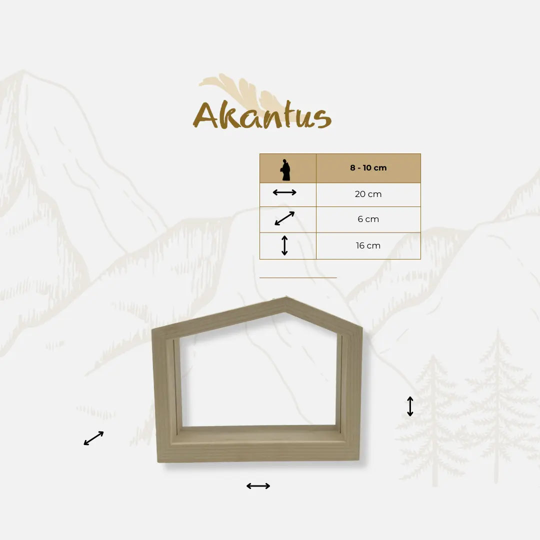 Krippenhaus: "Akantus Design - Familienhaus" Fichte natur I AD-F-1