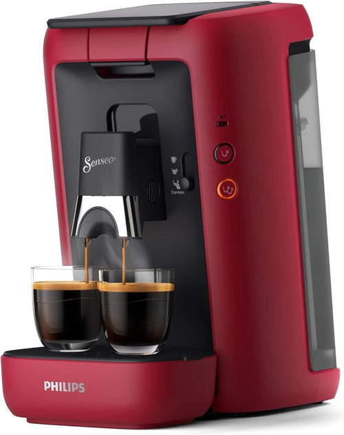 Philips Senseo Maestro Kaffeepadmaschine mit Kaffeestrkewahl und Memo-Funktion, 1,2 Liter Wasserbehlter, Grünes Produkt, Farbe: Rot (CSA260/90) 1