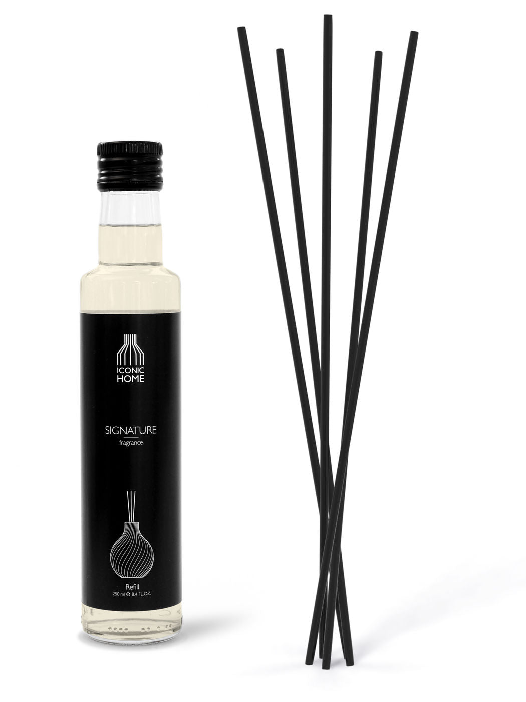 Raumduft SIGNATURE von ICONIC HOME - Nachfüllflasche mit Duftstäbchen