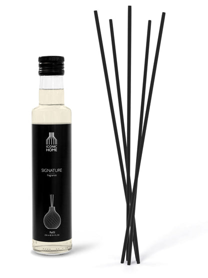 Raumduft SIGNATURE von ICONIC HOME - Nachfüllflasche mit Duftstäbchen