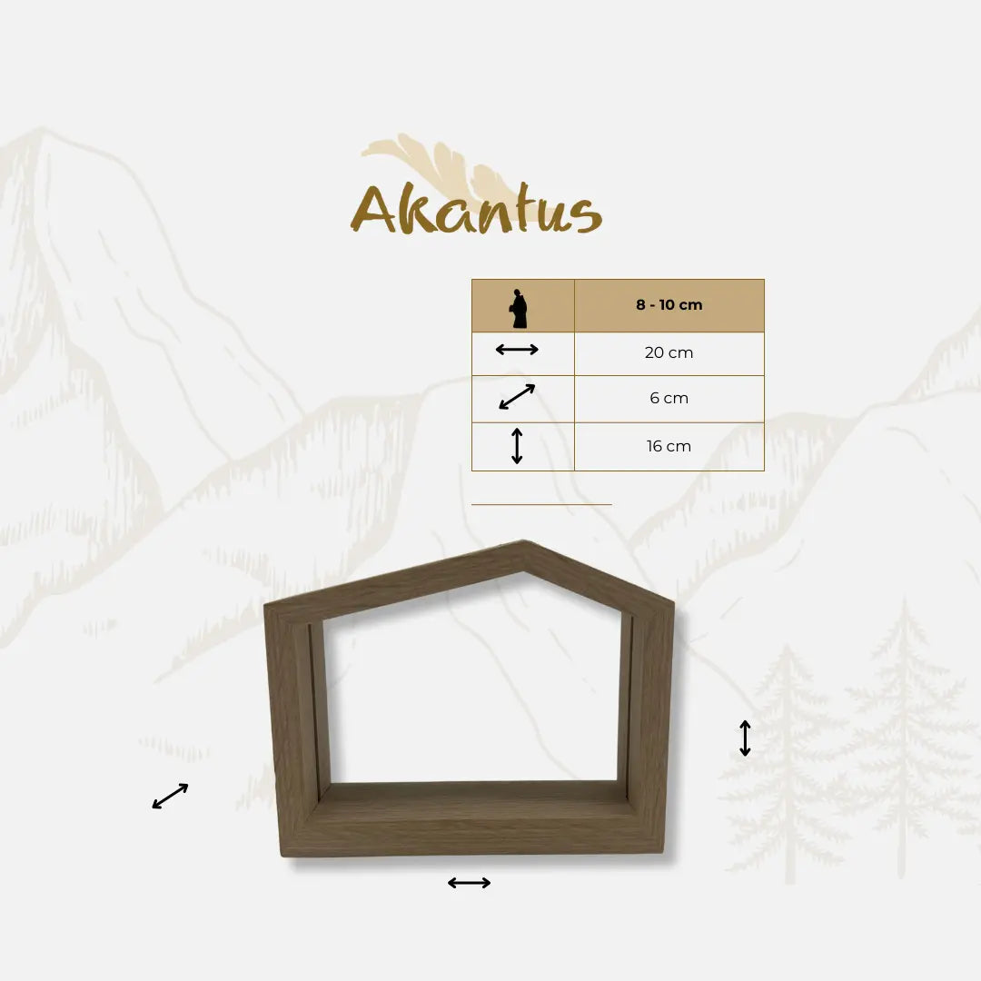 Krippenhaus: "Akantus Design - Familienhaus" Eiche natur (AD-F-2)