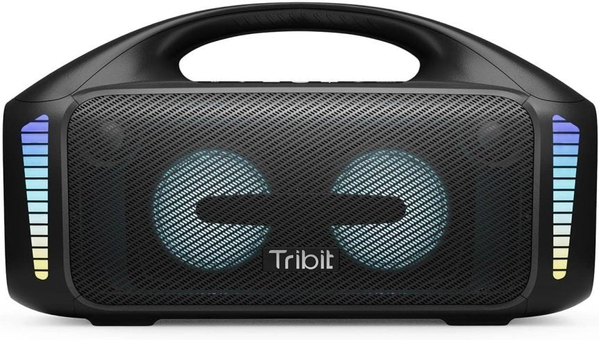 Tribit Bluetooth Lautsprecher StormBox Blast,Tragbarer Party Lautsprecher 90W Lauter Stereo Sound mit XBass LED-Lichtshow Bluetooth 5.3,Wasserdichter IPX7,TWS,30 Stunden Spielzeit für Draußen 1
