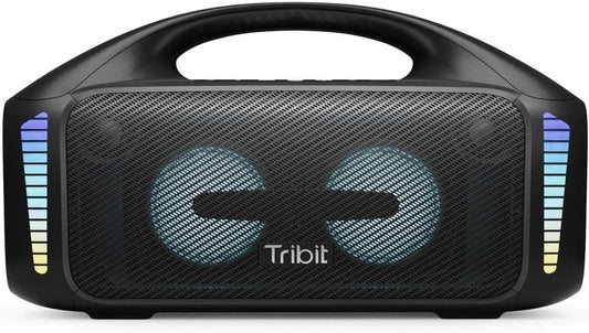 Tribit Bluetooth Lautsprecher StormBox Blast,Tragbarer Party Lautsprecher 90W Lauter Stereo Sound mit XBass LED-Lichtshow Bluetooth 5.3,Wasserdichter