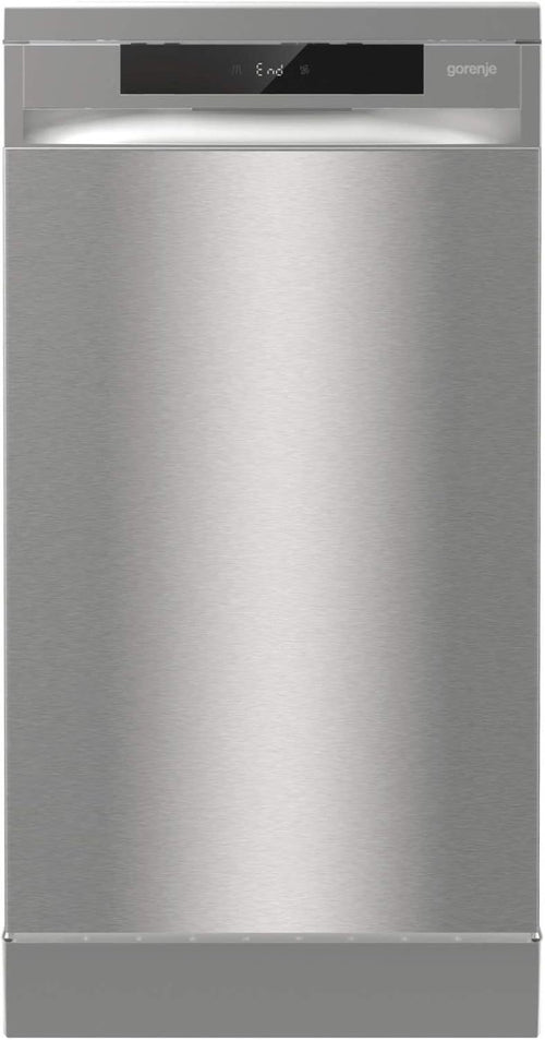 Gorenje GS 541D10 X Freistehender Geschirrspüler / SuperSilent / 11 Maßgedecke / 5 Programme / Programmanzeige / TotalDry / Silber, 45 cm breit