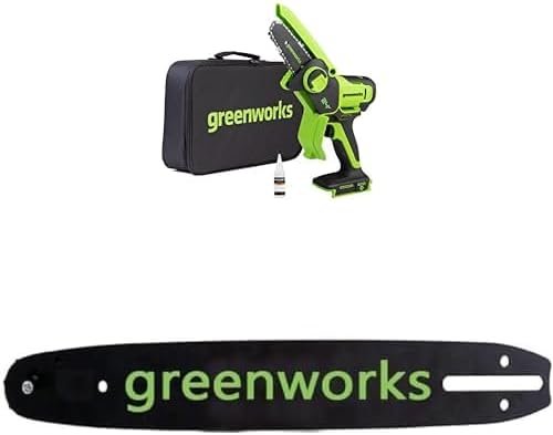 Greenworks 24V Mini Akku-Kettensäge 10 cm (4 Zoll) – Ohne Akku & Ladegerät, inkl. 10 cm Führungsschiene