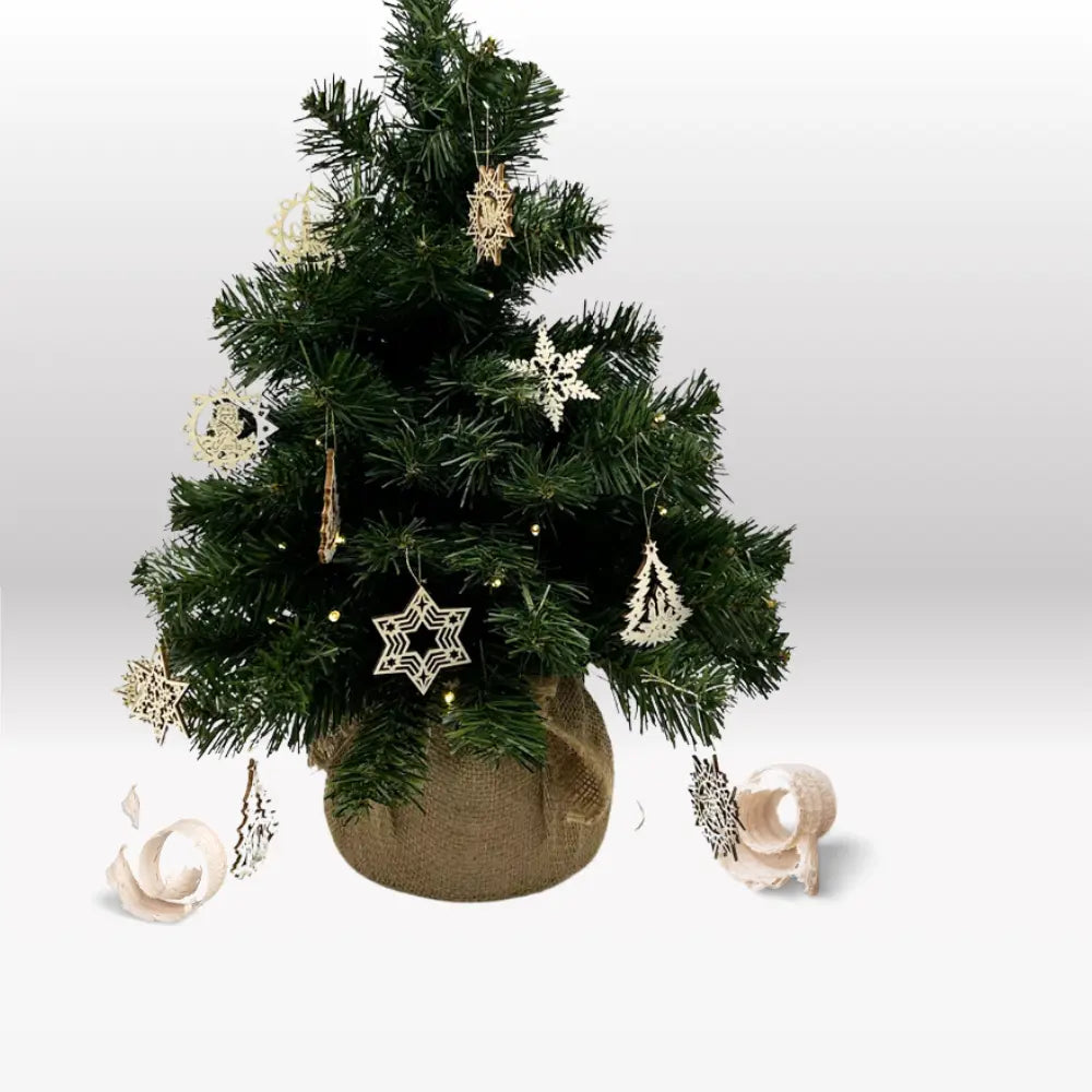 Adventskalender: 17er Set von Akantus bemalt mit Krippenhaus "Akantus Design Original" Eiche I AD-0-2 + KB-3