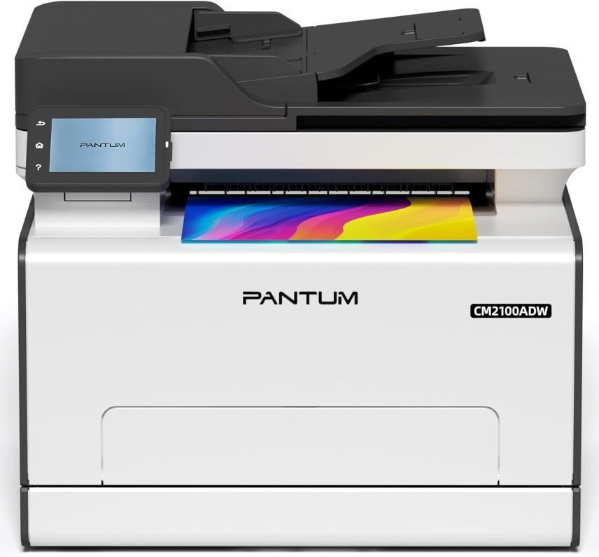PANTUM CM2100ADW Laserdrucker, Farb-Multifunktionsdrucker zum Drucken, Kopieren und Scannen mit ADF, Automatischer Duplexdruck, WLAN NET USB, 20ppm,