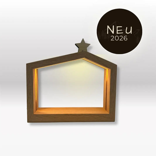Krippenhaus: "Akantus Design - Familienhaus" Eiche natur (AD-F-2)