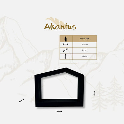 Krippenhaus: "Akantus Design - Familienhaus" Fichte black (AD-F-3)