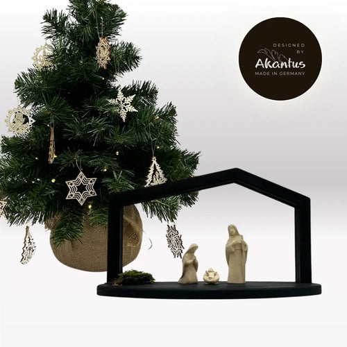 Adventskalender Nr. 3: von Akantus natur mit Stall "Akantus Design" schwarz