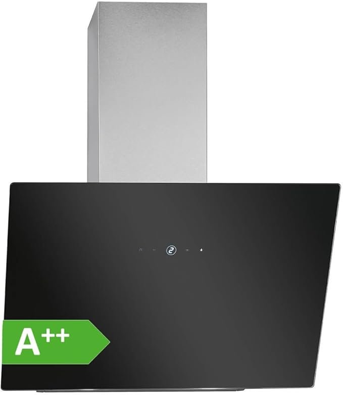 Bomann DU 7606.1 G 60 cm Dunstabzugshaube – A++, DC Motor, 9 Stufen, Abluft & Umluft, leiser Betrieb, inkl. Montagezubehör