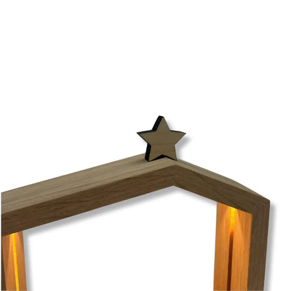 Krippenhaus: "Akantus Design - Familienhaus" Eiche natur (AD-F-2)