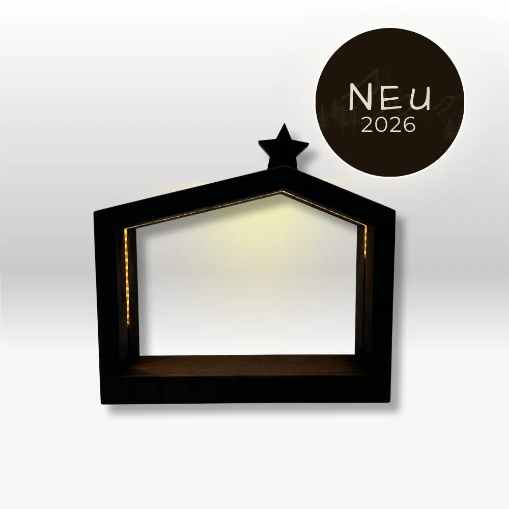 Krippenhaus: "Akantus Design - Familienhaus" Fichte black (AD-F-3)