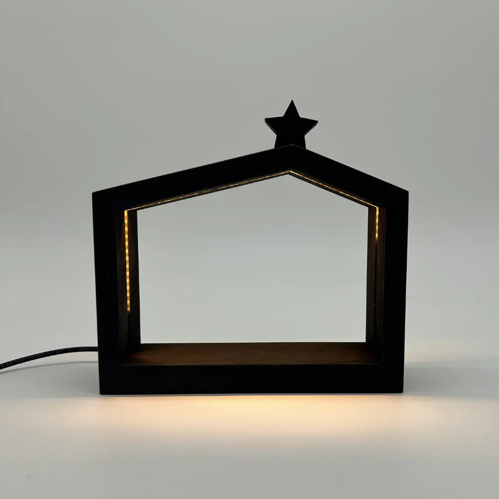 Krippenhaus: "Akantus Design - Familienhaus" Fichte black (AD-F-3)