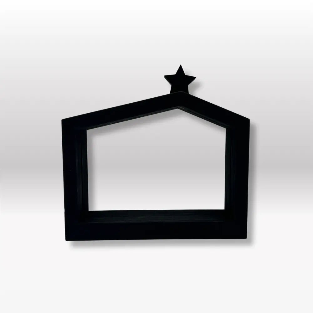 Krippenhaus: "Akantus Design - Familienhaus" Fichte black (AD-F-3)