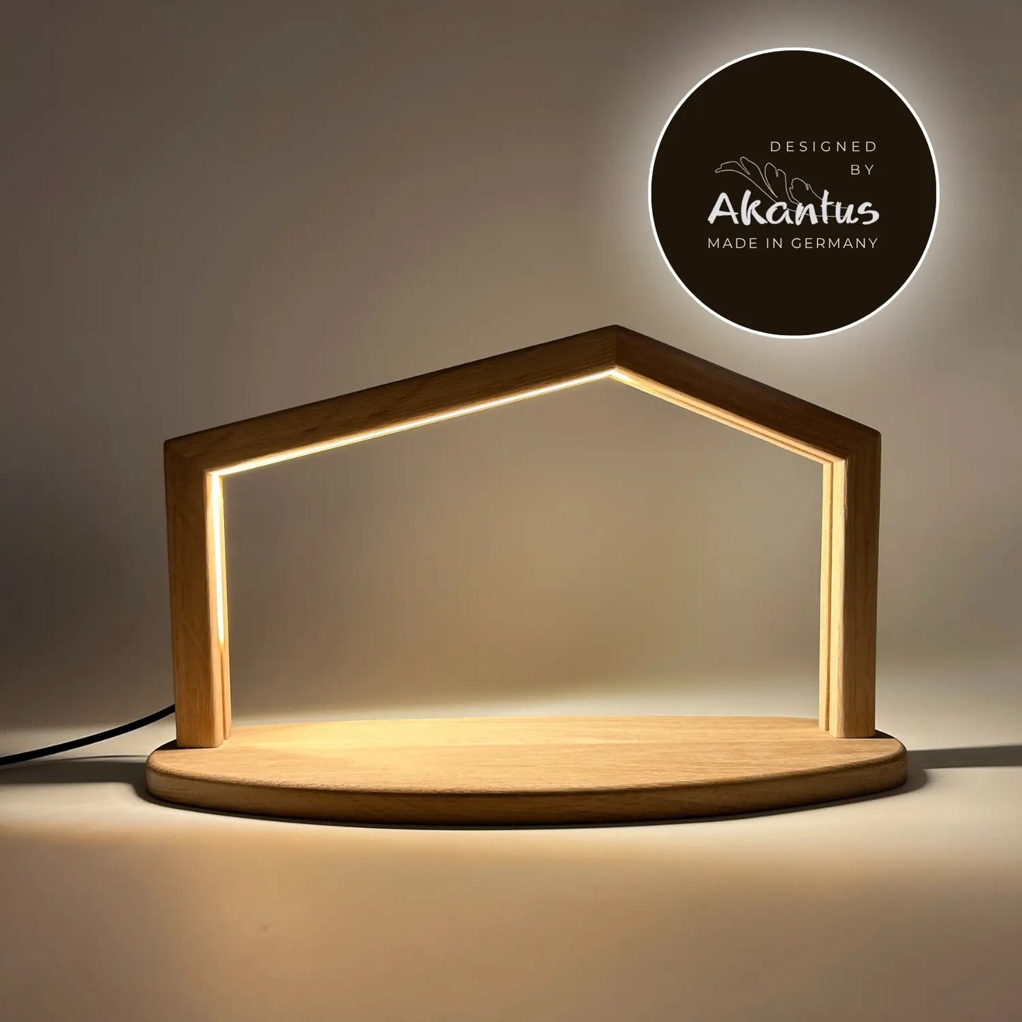 Adventskalender: 17er Set von Akantus natur mit Krippenhaus "Akantus Design Original" Eiche I AD-0-2 + KN-3
