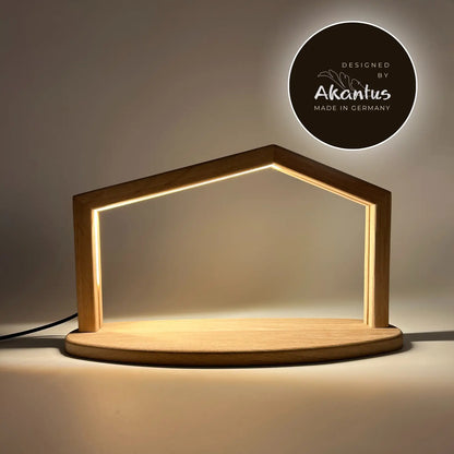 Krippenhaus: "Akantus Design - Original" Eiche I AD-O-2