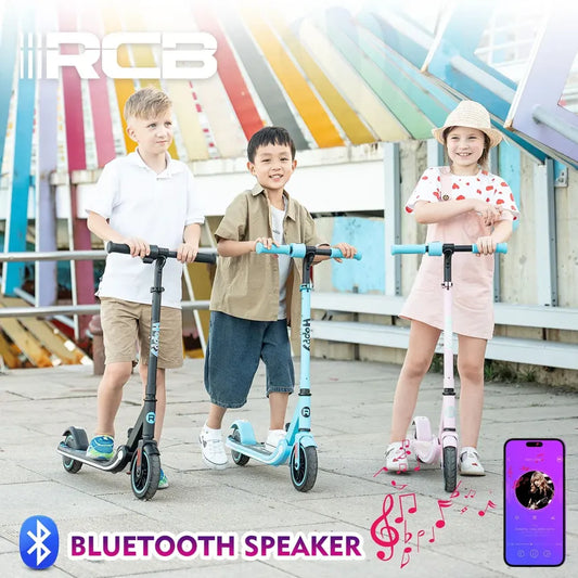 RCB R11 Kid E-scooter mit RCB Logo – Leichter Elektroroller für Kinder(Rosa)