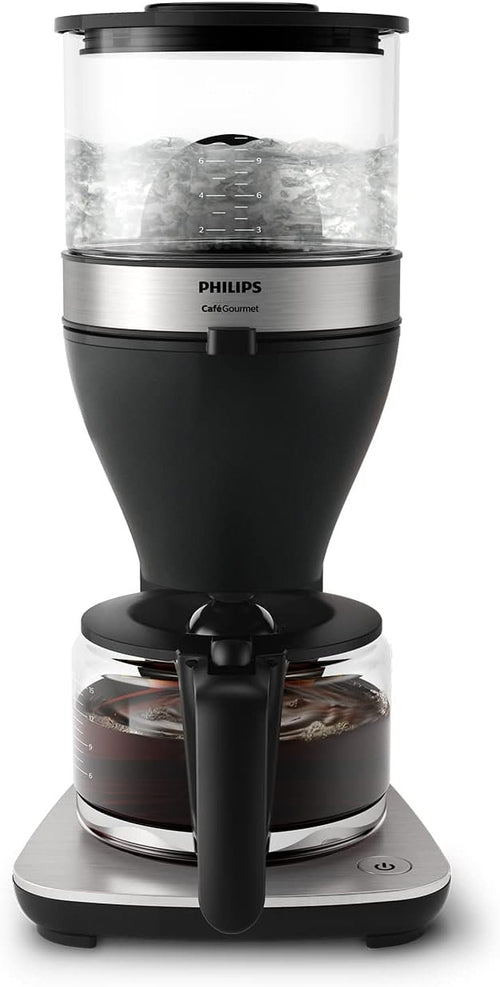 Philips All-in-1 Filterkaffeemaschine – integriertes Kegelmahlwerk für frisch gemahlenen Kaffee – Duo-Bohnenbehlter, 1,25-L-Glaskanne, individuelle Einstellung der Intensitt (HD7900/50) 1