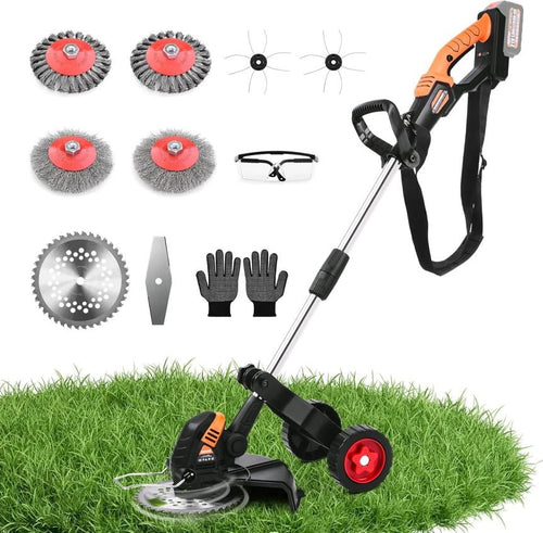 1200W Akku Rasentrimmer – 5-in-1 Bürstenlose Motorsense mit vielseitigem Zubehör