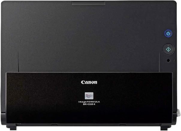 Canon DR-C225 II – imageFORMULA Dokumentenscanner (Duplex, Einzug, Farbe, 600dpi, 25 Seiten/Min, PDF OCR, kompakt, schwarz)